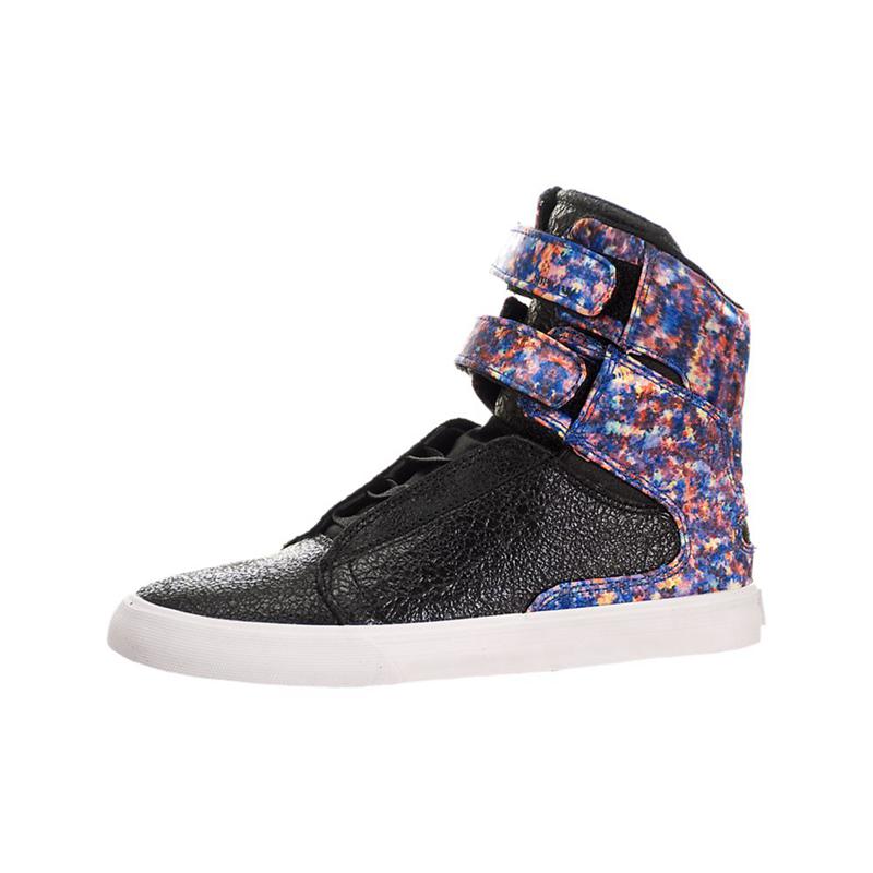 Buty Supra SOCIETY II - Sneakersy Wysokie Damskie - Czarne Kolorowe (ADVH-14387)